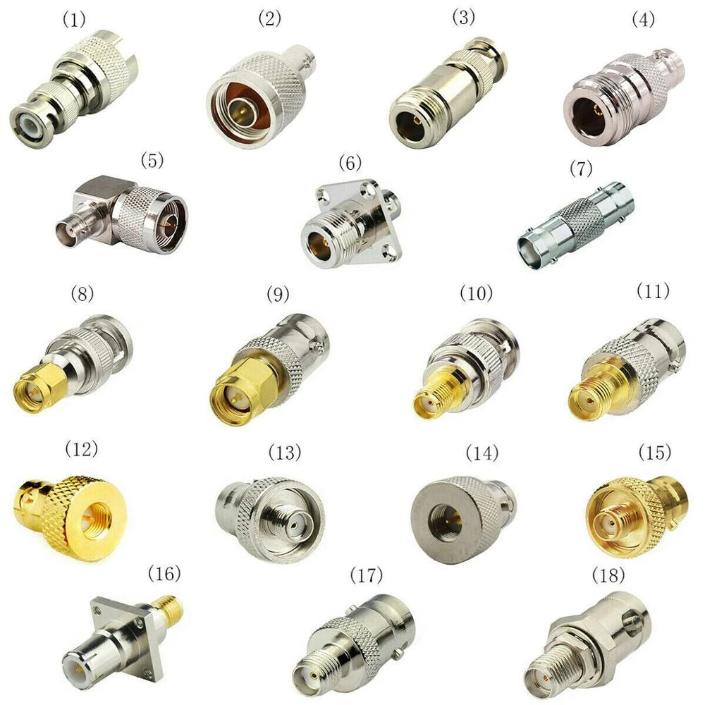 RF Coax Adapter SMA/N/N Type Male Female to BNC Male Female Connector