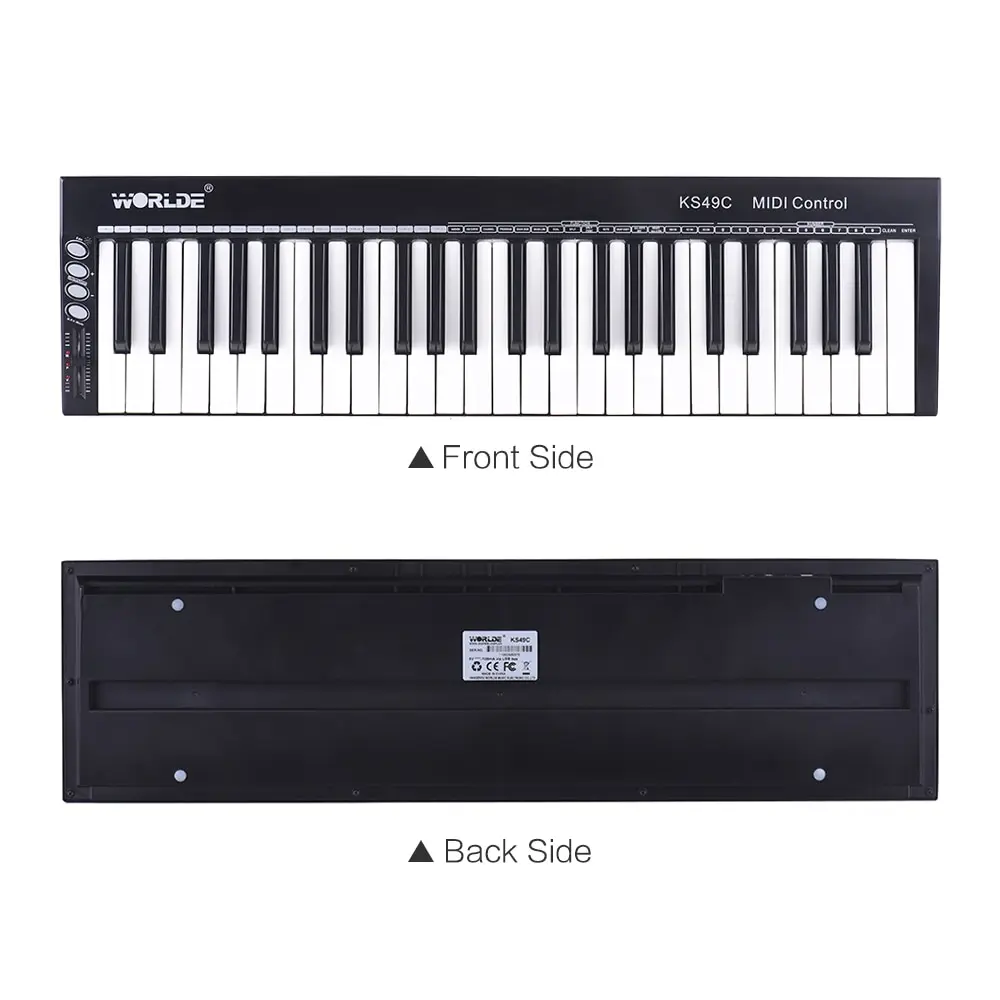  WORLDE KS49C 49-Key USB MIDI Keyboard Controller with 6.35mm Pedal Jack MIDI Out Free Shipping