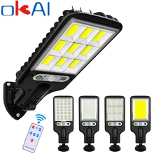 Lampadaire solaire extérieur avec 3 modes d'éclairage, capteur de mouvement étanche, éclairage de sécurité pour jardin Patio cour 