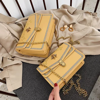 

FANTASY 2020 New PU Leather Insect Letter Handbags For Women Luxury Trendy Chain Messenger Shoulder Crossbody Bags Lady Hot Sale