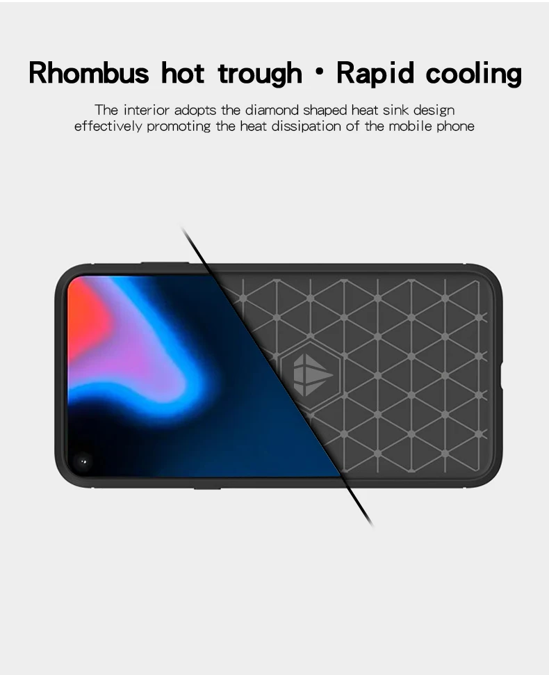 Чехол для телефона MOFi для samsung Galaxy A8S, противоударный чехол из углеродного волокна, силиконовый чехол из ТПУ для телефона samsung A8S