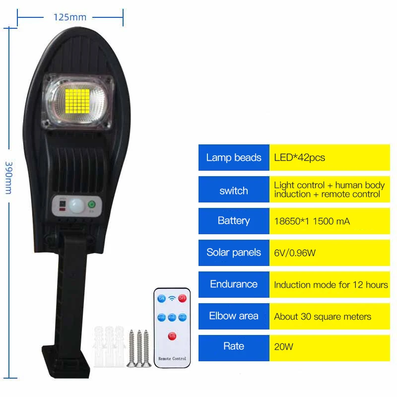 LED Super Bright Outdoor Solar Lamp 168/126/84/42LED 3000mAh IP65 Waterproof Street Lights Motion Sensor Garden Yard Wall Light solar powered led lights