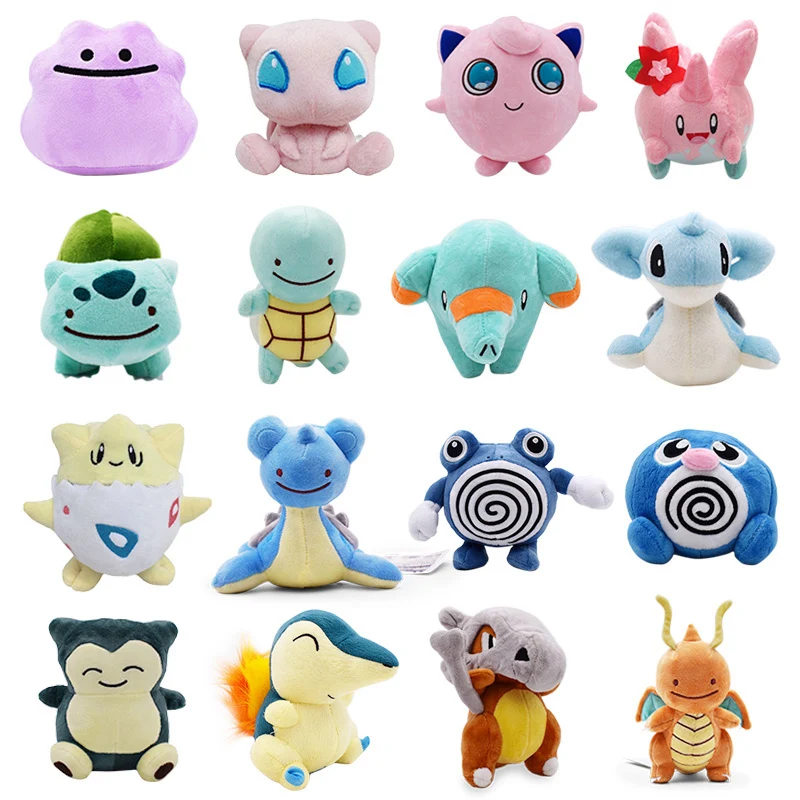 15-20 см Lapras Jigglypuff Dragonite Snorlax Psyduck Ditto Squirtle Bulbasaur Charizard Togepi Cubone плюшевая игрушка мягкая кукла