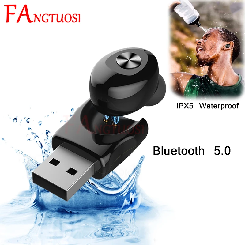 FANGTUOSI TWS XG12 беспроводные Bluetooth наушники, стерео Музыкальная гарнитура, USB гарнитура, наушники-вкладыши с микрофоном для IOS Android