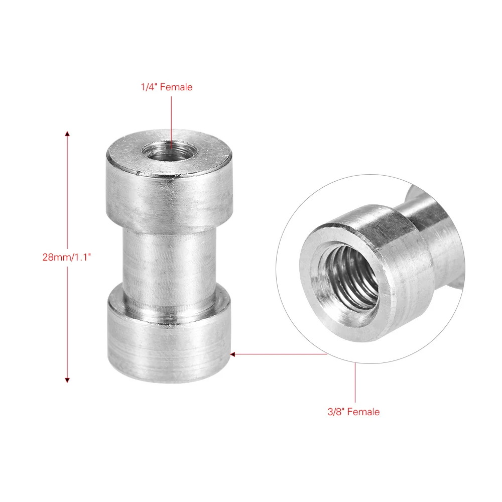 1/"-20 до 3/8"-16 резьбовой винт адаптер конвертер Женский Spigot редуктор втулка винт крепление набор для штатива монопода шаровой головки