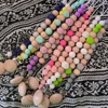 Baby Pacifier Clips Silicone Bead Wooden Beads Pacifier Chain Infant Nipple Appease Soother Chain Clips Dummy Holder Nipple Clip 1