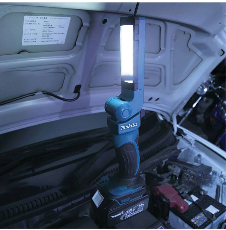 Япония Makita DML801 светодиодный светильник ing Перезаряжаемые Складная вспышка светильник Ручной люминесцентная лампа 300 градусов вращение всего тела