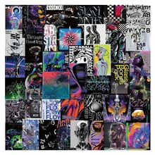 

10/30/48PCS Harajuku Style Acid Graphic Waterproof Stickers Skateboard Guitar Suitcase Freezer Motorcycle Kid Toy Sticker Decal