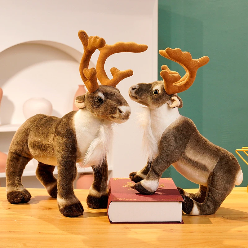 AM_ SIMULATION REINDEER ELK PLUSH TOY DOLL GIFT CHRISTMAS NEW YEAR HOME DECOR FA 