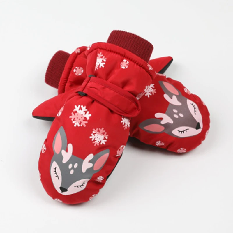 

2019 Winter Baby Boys Girls Waterproof and windproof gloves for skiing Full Finger Mittens keep warm Gloves