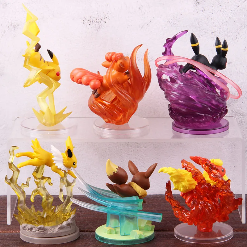 Горячие игрушки Аниме С рисункам героев из мультфильмов и Иви Jolteon Umbreon Vulpix Flareon Собака ПВХ экшн статуэтки коллекционные модели игрушечных