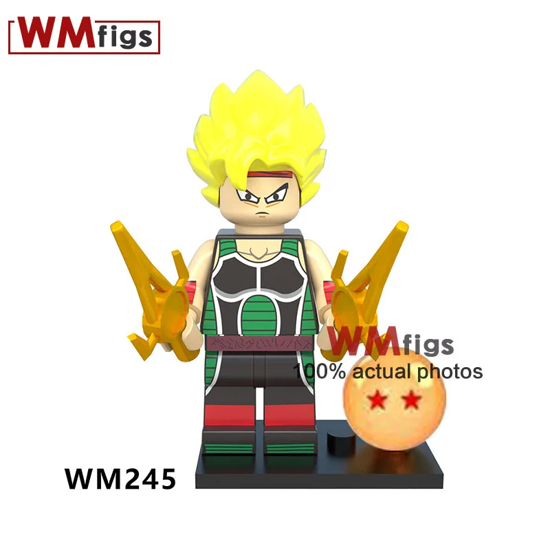 30 шт./лот Dragon Ball Z Broly лопуха Вегета Saiyan Сон Гоку Чичи модель кирпичные строительные блоки игрушки для детей подарки детям - Цвет: Темно-синий