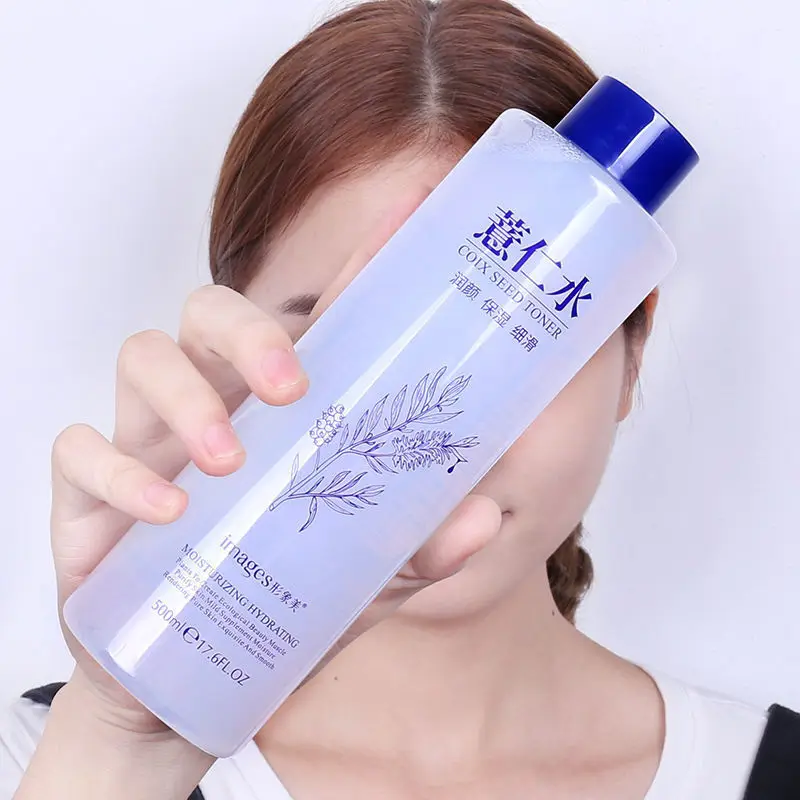 Face Toner Coix Seed Moisturizing Water Improve Roughness Repair After Sun Oil Control Shrink Pores Refreshing Toner Makeup Skin Care 500ml facial essence face toner