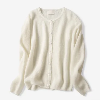 

Women Sweater Seven Color Two-Sided Mohair Cardigan