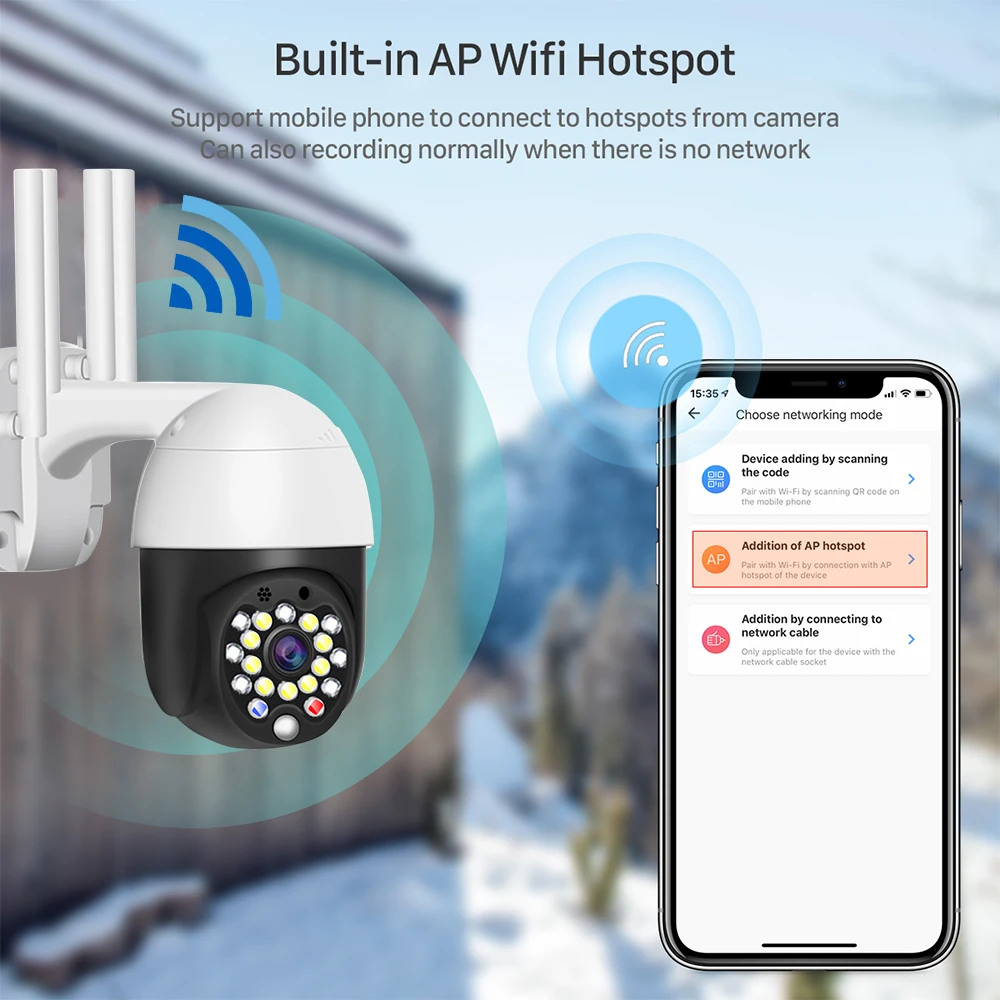 1080P облако Wi-Fi PTZ камера Открытый 2MP Авто слежение Домашняя безопасность ip-камера 4X цифровой зум скорость купольная камера с сиреной светильник