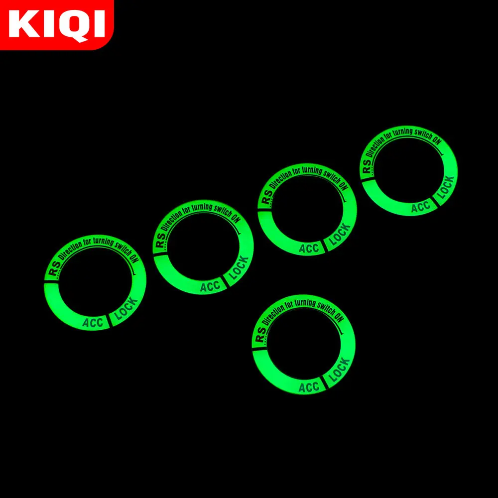 Светящийся автомобильный переключатель зажигания крышка ключа кольцо наклейка