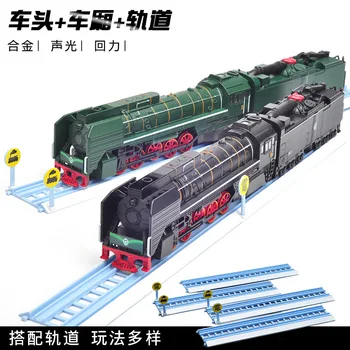 

1:50 high simulation Dongfeng diesel locomotive alloy train model sound and light retro locomotive model train toy for gifts