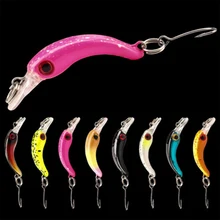 

Mini Minnow Fish Popper 3D Eyes Wobblers Bass Tackle Deep Diving Crankbait Hard Plastic Bait Fishing Lures