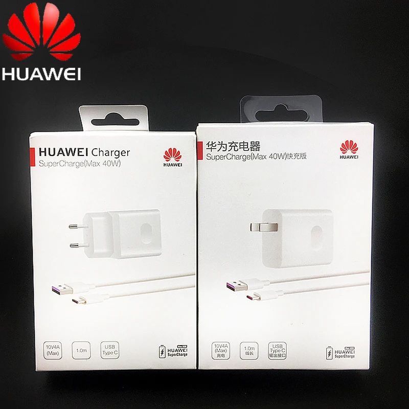 Зарядное устройство huawei 40 Вт,, 10V4A, супер зарядное устройство, EU зарядный адаптер, 5A, USB type c кабель для nova 5 5t 5 pro mate 30 pro p20 p30 pro