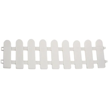 

1Pc 50x13cm White Plastic Tree Fence Courtyard Indoor Garden Fence Kindergarten Flower Garden Vegetable White Decor