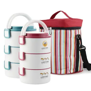 

Lunch Box Insulated Leakproof Stackable Lunch Box with Bag for Students Adults Stainless Steel Case