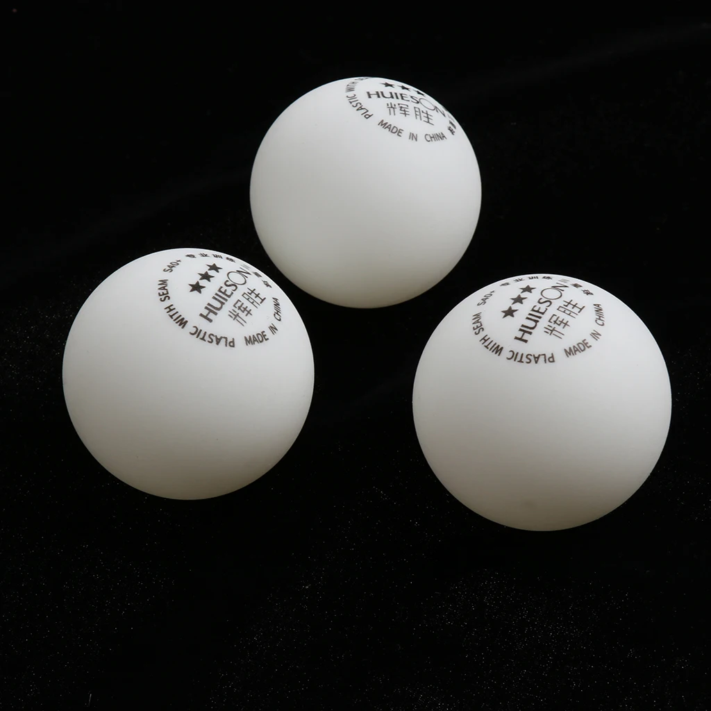 3 Pieces New Material Table Tennis Ball 40+mm Diameter 2.8g 3 Star ABS Plastic Ping Pong Balls for Table Tennis Training