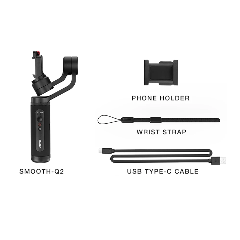 Smooth Q2 ZHIYUN официальный Гладкий Q2 Карманный смартфон ручной Gimbal для iPhone 11/samsung VS Osmo - Цвет: Smooth Q2