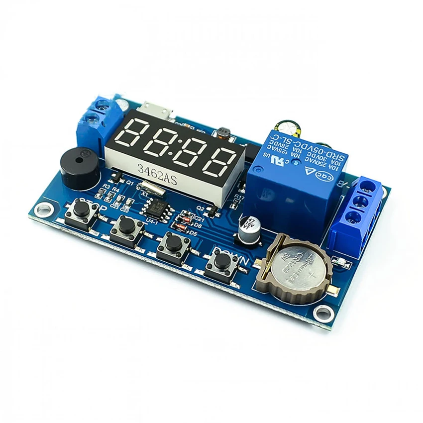 5.0V-60V Timer Relay Delay Module Digital On-Off Controller with Buzzer Alarm 24H Timing 5 Time Periods Adjustable | Обустройство
