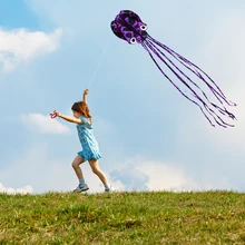 80 см x 400 см/2,6x13 футов Бескаркасный Осьминог парашют трюк воздушный змей одна линия мягкий параплан воздушный змей открытый пляж развлечения спорт