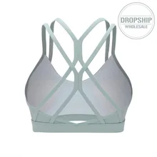 Женский сексуальный спортивный бюстгальтер на спине, однотонная майка для занятий йогой, топ для девочек, фитнес, пуш-ап, гимнастический ударостойкий чехол для бега, эластичный Быстросохнущий жилет