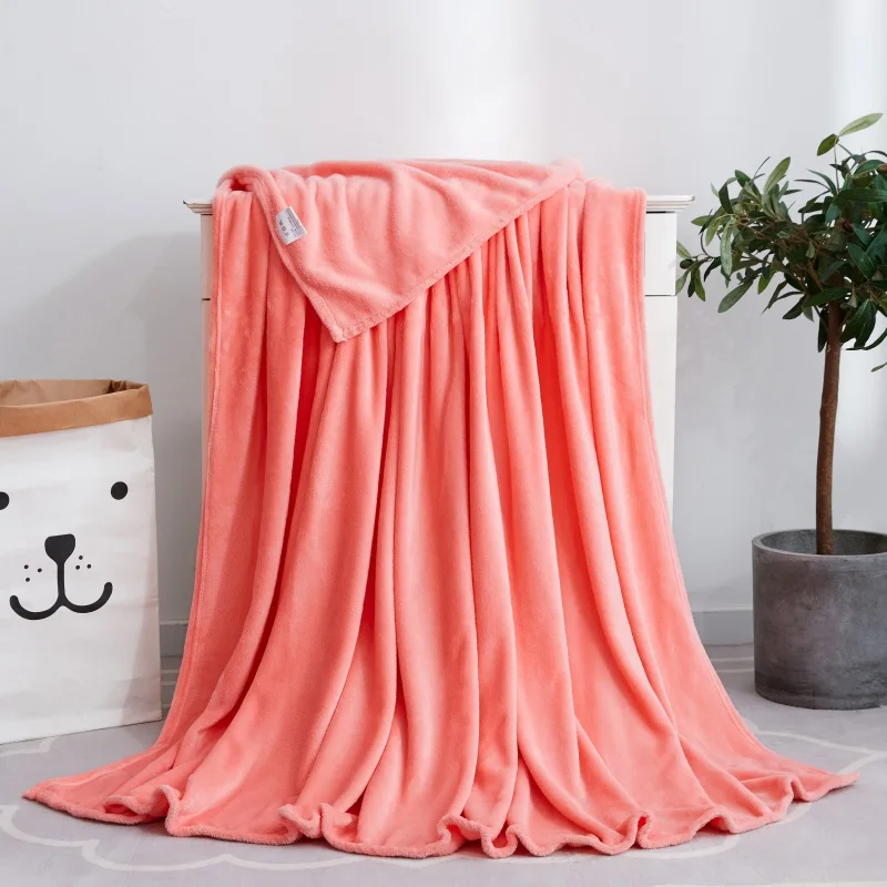 SUCSES горячий домашний текстиль фланель тяжелое одеяло очень теплый мягкий покрывало одеяла на диван/кровать/путешествия лоскутное одноцветное покрывало - Цвет: Light Color