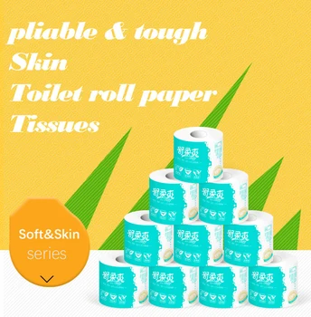 

10 Rolls Soft Toilet Roll Paper Tissue 4-layers Household Roll Paper Without Adjunct Non-Smell Home Bathroom Kitchen Accessories