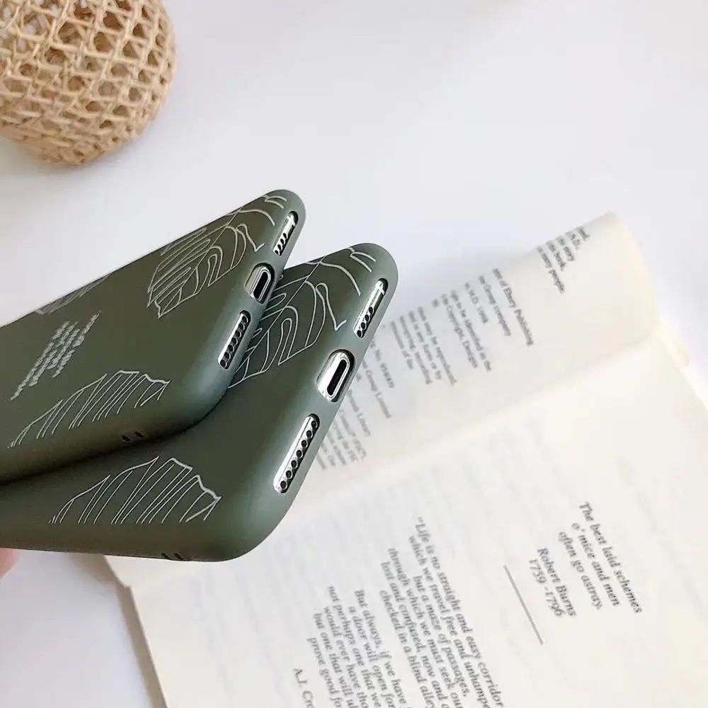 Милый мягкий чехол с банановым листом для телефона iphone XS Max, чехлы для iphone 6, 6 S, 7, 8 Plus, XR X, матовая задняя крышка с буквами, капа, Fundas