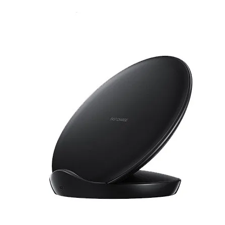 Индуктивный Оригинальное QI Беспроводной Зарядное устройство samsung быстро Зарядное устройство умная быстродействующая - Цвет: S9 black