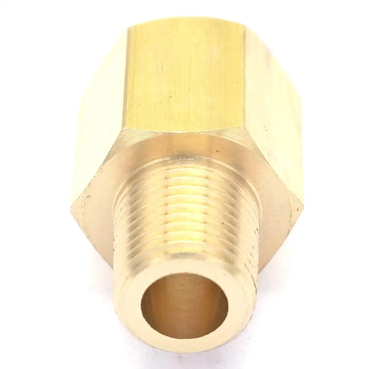 1/8 BSPT Male x 1/8" NPT Female Brass Pipe Fitting Connector Adapter For Pressure Gauge Air Gas Fuel Water