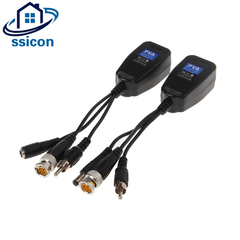 

5Pairs 10Pieces HD BNC Video Power Balun Audio to RJ45 Connector HD-CVI/TVI/AHD Transceiver for CCTV Security Camera System