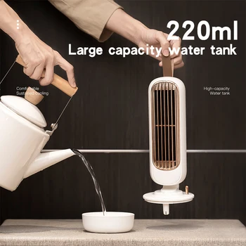

Retro Eletric Humidifying Fan Hydration USB 220mm Water Spray Fan Electroplating Portable Desk Three-speed switch Fan