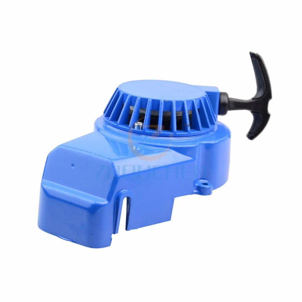 De aleación de Потяните старт arranque de retroceso 2-х тактный 47cc 49cc bolsillo de la bici de la suciedad мини ATV группа azul