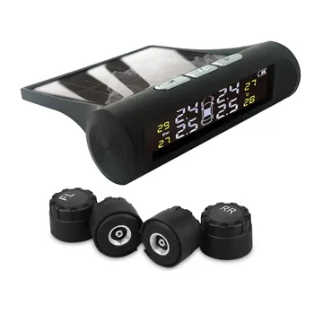 

New Car tire pressure monitor system TPMS Car Tyre Pressure Monitoring System Solar Power Digital Auto Security Alarm Systems