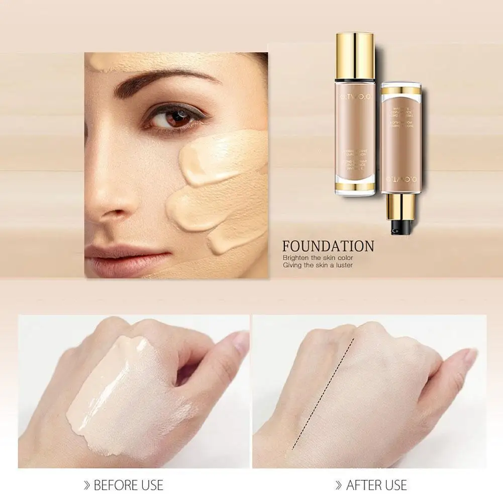 

Liquid Foundation Invisible Full Coverage Make Up Concealer Whitening Foundation 30ml Moisturizer Waterproof Makeup Z1N1
