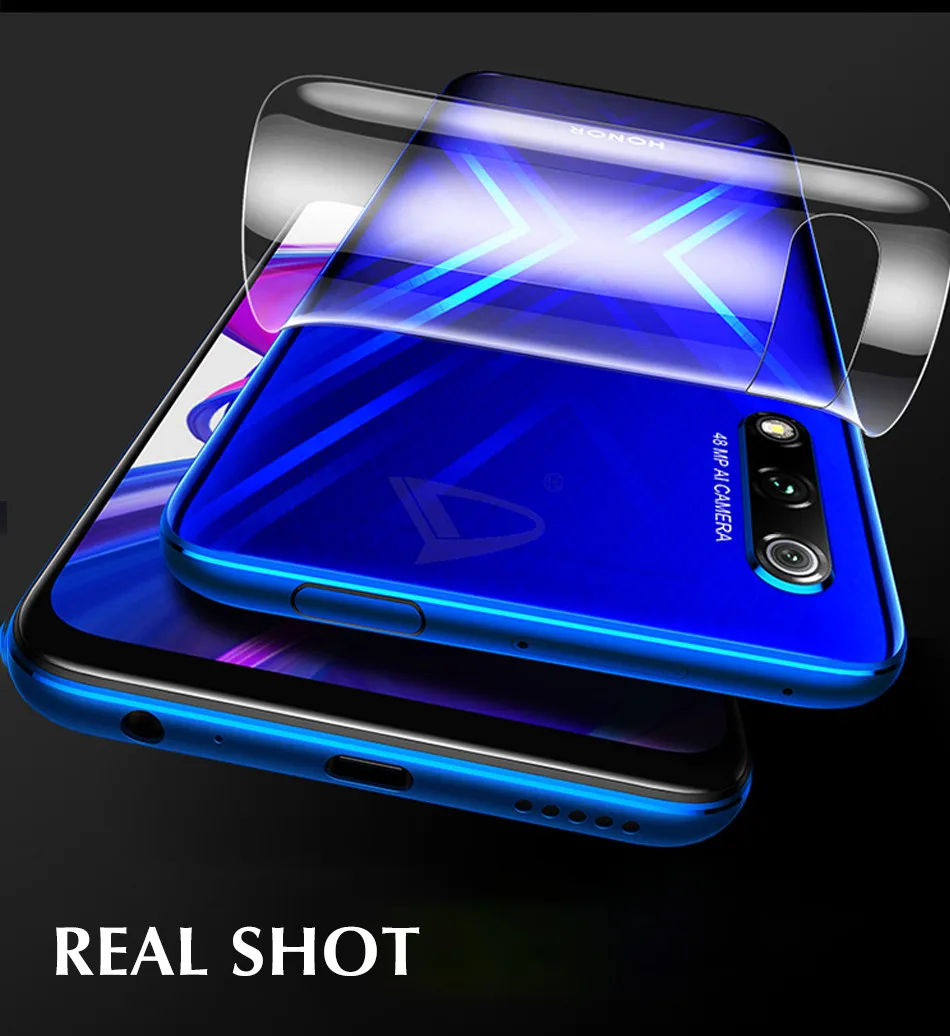 200D изогнутая полностью Защитная Гидрогелевая пленка для huawei Honor 20 Pro 9 10 Lite 10i, защита переднего экрана 9X 8X, задняя пленка, не стекло