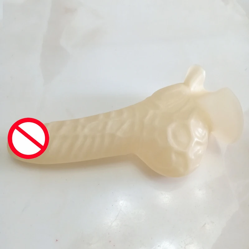 Latex Black or Transparent Penis Sheath Fetish Rubber Condom Cover S-LA107