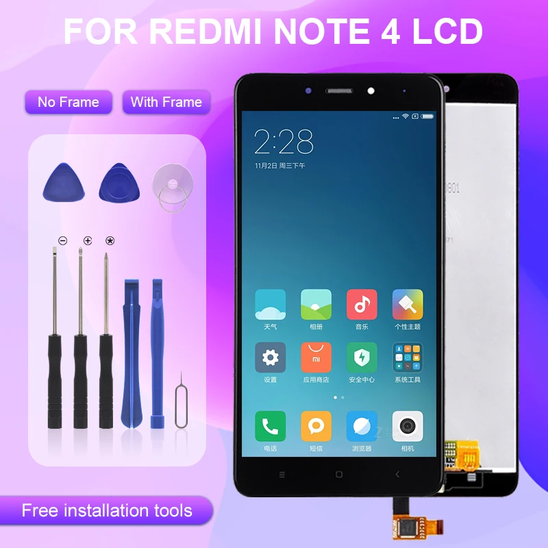 Акция Catteny для Redmi Note 4 Pro дисплей Xiaomi ЖК-дисплей с сенсорным экраном дигитайзер в