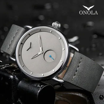 Casual watch men brand ONOLA quartz wristwatch simple waterpoor leather man watch Luxury watches