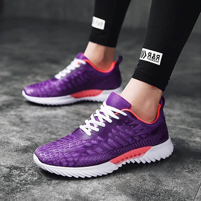 Повседневные женские кроссовки сетчатые дышащие легкие ботинки для бега на