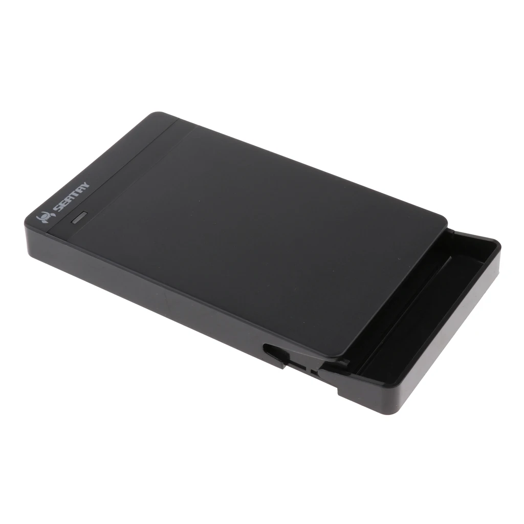 2,5 дюймов SATA USB 3,0 Корпус внешнего жесткого диска с крышкой для SSD, подключи и играй, черный