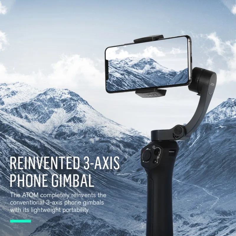 

3-Axis Foldable Pocket Sized Handheld Gimbal Stabilizer for iPhone Smartphone GoPro & Wireless Charging PK Smooth 4