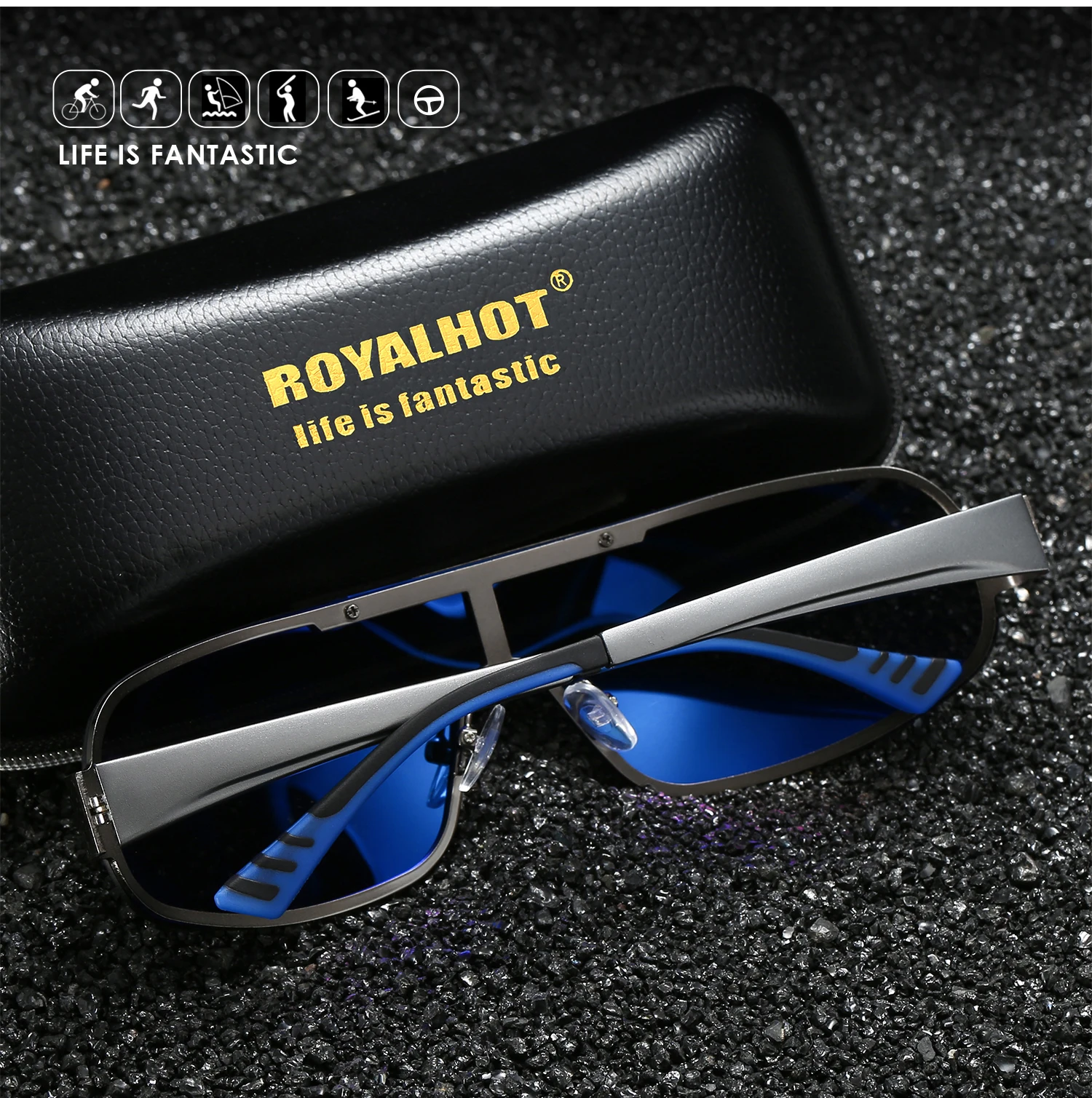 RoyalHot Men Women Polarized Sunglasses Cat Eye Aloy Frame Sun Glasses Driving Glasses Shades Oculos masculino Male 900175