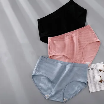 

Womens Sexys Threaded Cotton Panties Seamless Antibacterial Triangular Briefs NYZ Shop