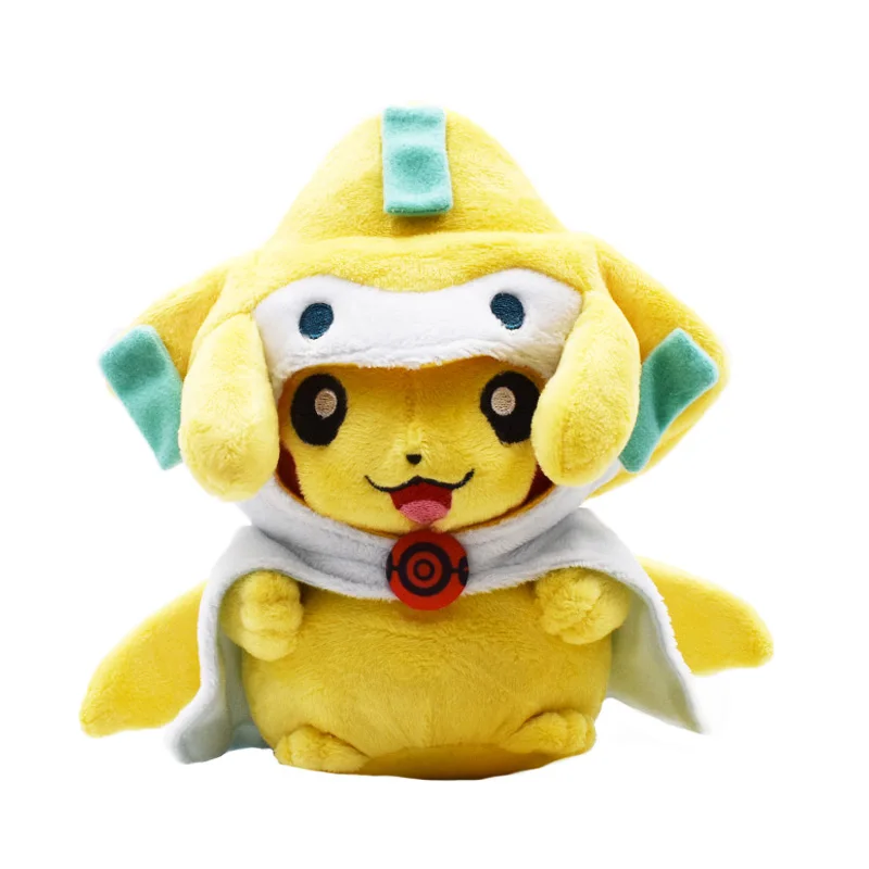 20 см 3 вида стилей Jirachi Rowlet Victini Пикачу Косплей пальто плюшевые игрушки куклы милые мягкие подарок для детей